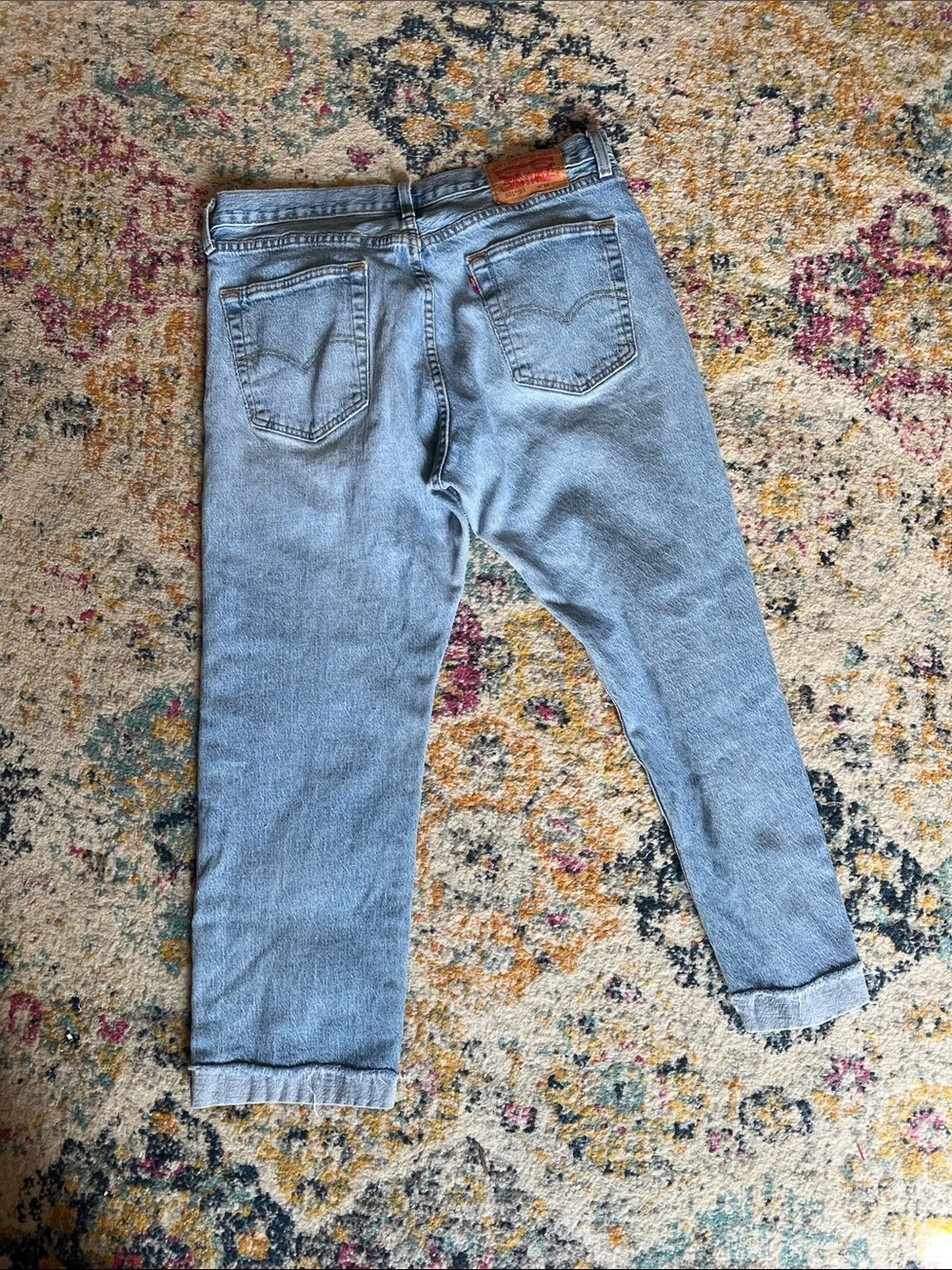 Levi’s 501’s, cuffed hem